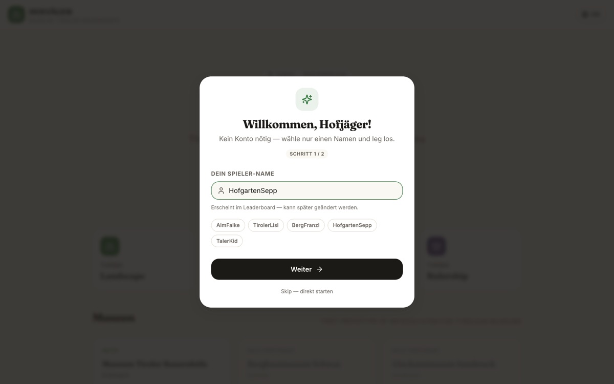 Screenshot von HOFJÄGER