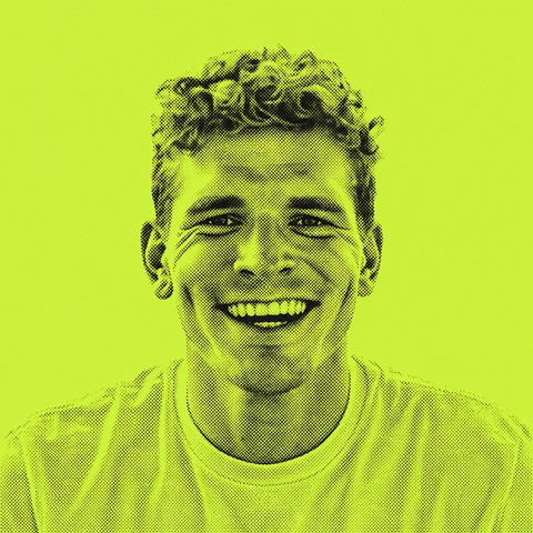 Siebdruck-Porträt von Valentin Spörk